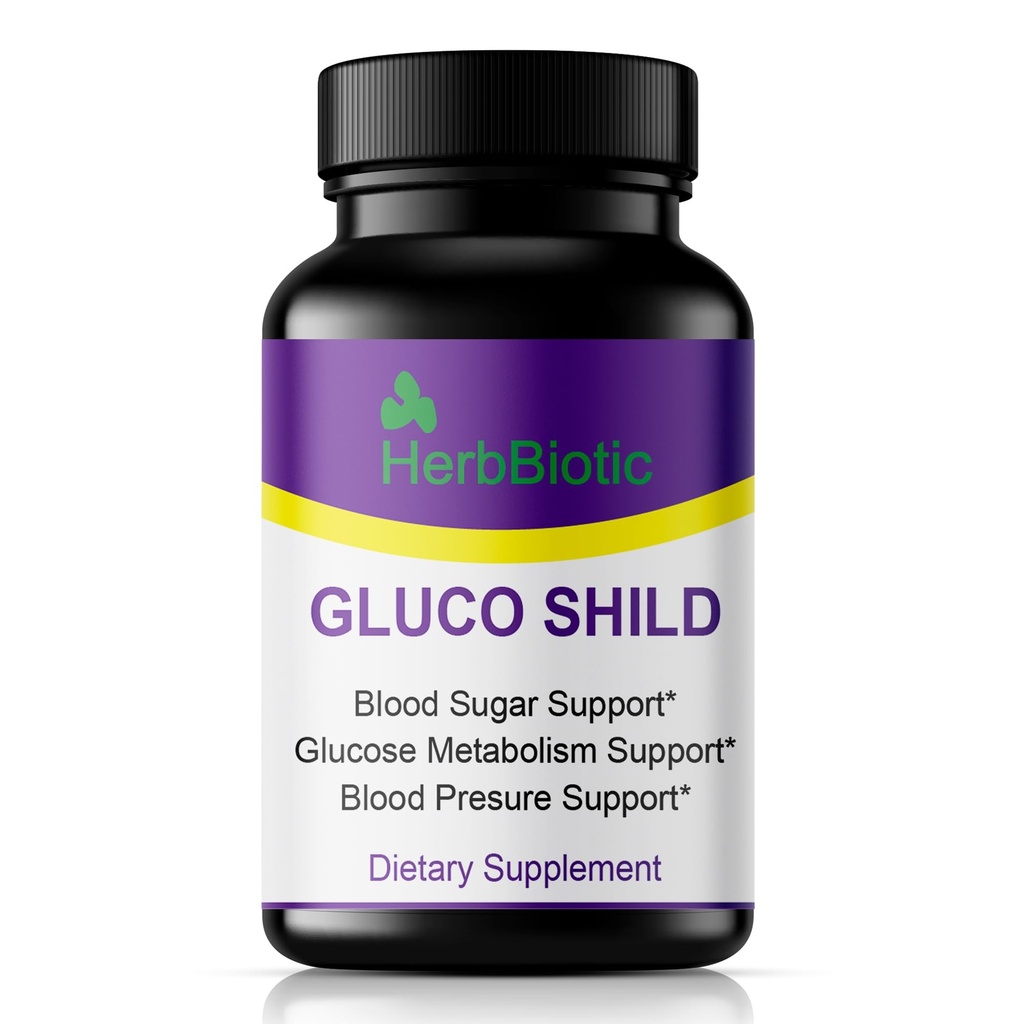 Gluco Shild Blood Sugar Control Capsules | Herbal Formula for Diabetes Care, Insulin Support & Glucose Balance | Enriched with Gudmar, Haridra, Karela & Neem – 60 Caps | gluco shield herb biotic