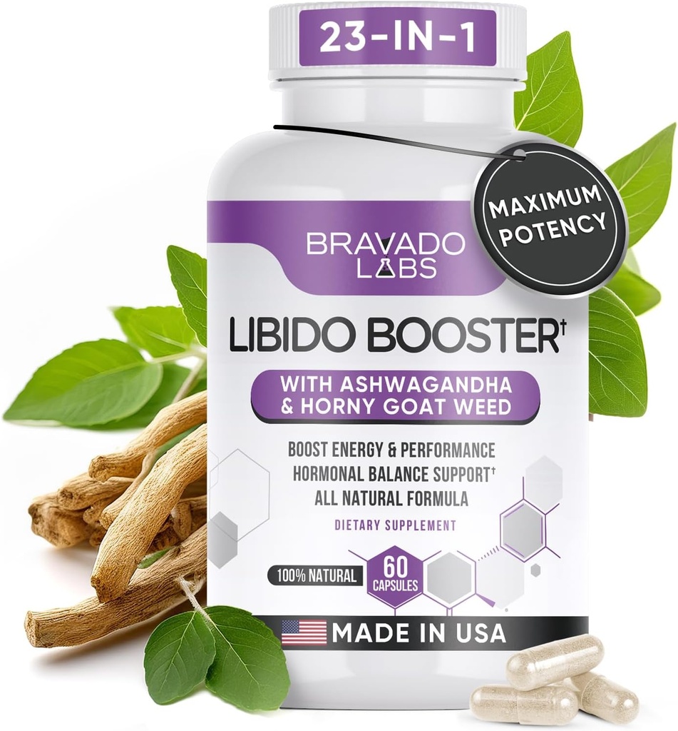 Libido Enhancer Supplement - Frauen Libido Booster für Frauen - Antrieb, Energie, Stimmung, Intimität und Leistungsverbesserung Pillen - mit Maca Root, Ashwagandha, Dong Quai - 60 ct