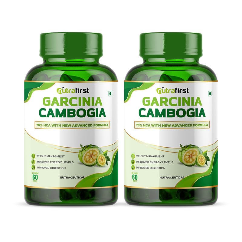 Nutrafirst Garcinia Cambogia Tablets 800mg (2x60 Tabs) | 70% HCA with Green Tea Extract | Supports Weight Management, Fat Metabolism & Craving Control | Improves Digestion | For Men & Women – Pack of 2