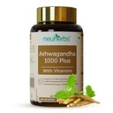 Neuherbs Ashwagandha 1000mg Tablets For Men & Women| Manage Anxiety & Stress Relief | Ashwagandha Supplements With Vitamin B6, B9, B12 & E To Boost Energy, Immunity & Strength