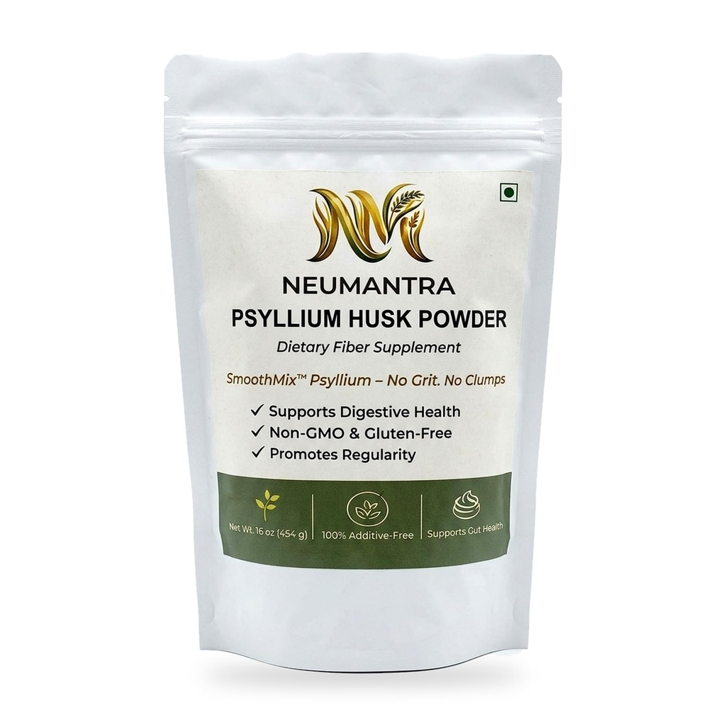 Isabgol Powder 16 oz (454g) | Smoothmix Psyllium Husk | Natural Dietary Fibre Supplement | Supports Digestive Health & Regularity | 100% Additive-Free