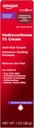 Cura di base Massima Forza Anti-Itch Cream, Hydrocortisone 1 Percent Intensive Healing Formula, Itch Relief per Bug Bites, Eczema, Psoriasis, Poison Ivy, Oak and Sumac, 1 oncia (Pack of 1)