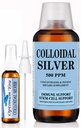 Kolloidale Silberflüssigkeit | 500 ppm, Extrastärke (32 oz) mit Sprühflasche | Immununterstützungsergänzung | Stammzellenunterstützung | Wound Care & Superior Heilung