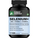 Selenium with Zinc, Vitamin C & Vitamin E | 40mcg Elemental Selenium | 120 Capsules | Antioxidant, Immunity & Skin Health Support | WHO-GMP, HACCP, ISO Certified