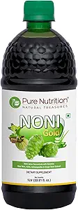 Pure Nutrition Noni Gold 1000ml | Noni Juice Concentrato con Garcinia, Aloe Vera, Amla, Ashwagandha e Grape Seed Extract