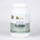 REALGAINZ by 2X Nutrition | High-protein mass gainer | 78g Carbs per serving | High protein (26g) Natural weight gain | Build lean muscle mass | contains digestive enzymes (1Kg, Kulfi)