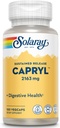 SOLARAY Capryl | Acido Caprylico di rilascio prolungato | Supporto per tratto gastrointestinale sano | 16 Serve | 100 VegCaps