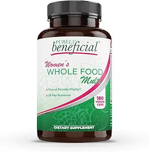 Multivitamine –58 nutriments clés incluant vitamines, minéraux, herbes, probiotiques, avec fer, cheveux, peau et ongles complexe pour le bien-être complet de la femme- 180 gélules