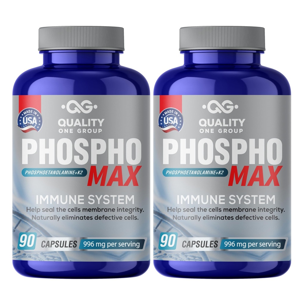 Fosfoetanolamina - Miscela unica di Phosphoethanolamine per aumentare il vostro sistema immunitario- Fosfoetalonamina naturale, 26 anni di Formulazione ricercata - 180 Capules