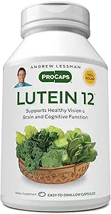 ANDREW LESSMAN Lutein 12 mg - 180 Softgels - Ultra-High Levels von Lutein. Leistungsstarkes Anti-Oxidant Carotenoid. Unterstützt Augengesundheit und fördert gesunde Vision und Haut.