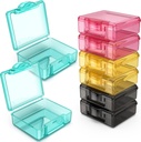 Kleine Säule Box 8 Stk,Cute Travel Pill Organizer Gehäuse Mini Tiny klar Kunststoff-Speicherbehälter für Taschengeld