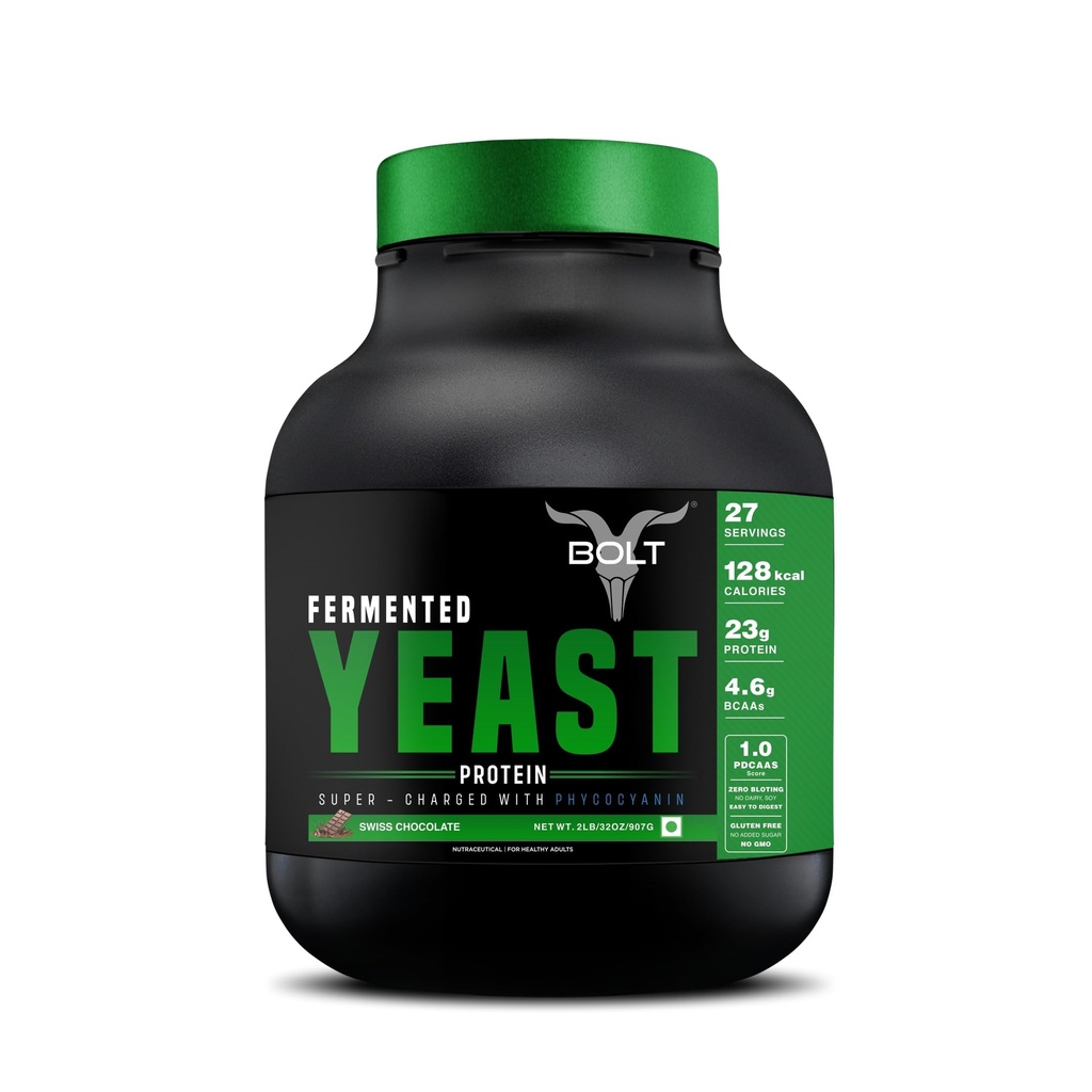 Bolt Fermented Yeast Protein 2 LB | 23g Protein | Swiss Chocolate