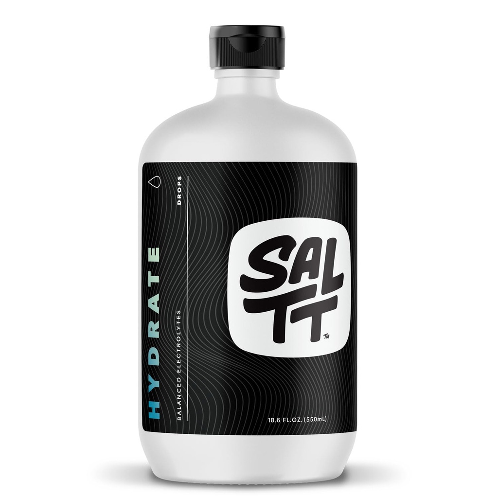SALTT Hydrate Elektrolyt Tropfen - Keto Diäten - Intermittierendes Fasten - Immununterstützung - Gluten & Sugar Free - Paleo - Sodium, Magnesium, Kalium & Trace Minerals - Unflavored - 18.6 fl oz
