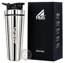 AGIS Steel Shaker With GLOSSY Finish Stainless Steel 700ml Measurement Marking, Perfect for Fitness Enthusiast & Athletes, Ideal for Mixing Protein Shakes & Pre-Workout Formula (Silver)