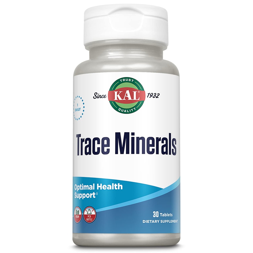 Kal Trace Minerals Actisorb Tabletten, 30 Graf