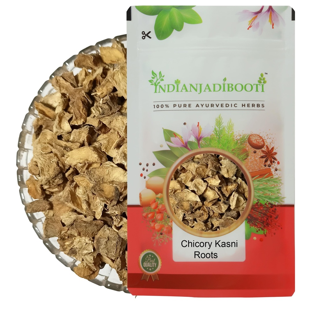 IndianJadiBooti Pure Kasni Jadd (Chicory Root) | Raw Whole Kasani for Hepatic Wellness, Prebiotic Gut Detox & Bitter Liver Tonic| (100 Grams) | Pack Of 3