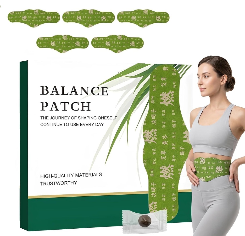 Japanese Herbal Balance Patch, 5 pcs Set Japanese Herbal Stomach Patch, Metabolism Support & Abdominal Comfort, Skin-Friendly & Non-Irritating, Daily Wellness for Women