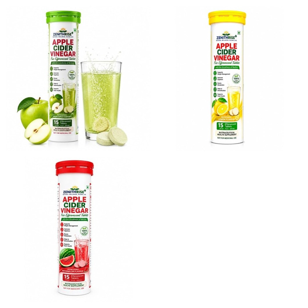 Zenithrise Plus Wellness Combo - ACV Apple, ACV Lemon, ACV Watermelon (3 pcs)