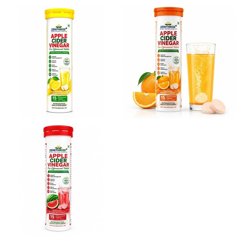 Zenithrise Plus Wellness Combo - ACV Lemon, ACV Orange, ACV Watermelon (3 pcs)