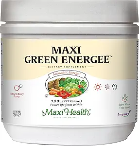 Maxi Health Green Energee - Super Whole Food Blend - Berry Flavor - 7.8 Unzen Pulver - Kosher