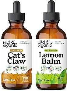 Leggera del gatto selvatico & organico Tincture 4 fl oz & Limone Balm Tincture 4 fl oz