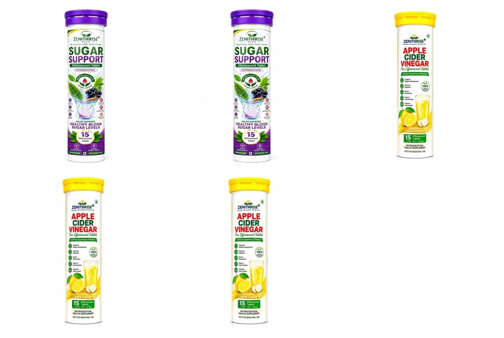 Zenithrise Plus Combo Sugar Support 2 + ACV Lemon 3 (5 pcs)