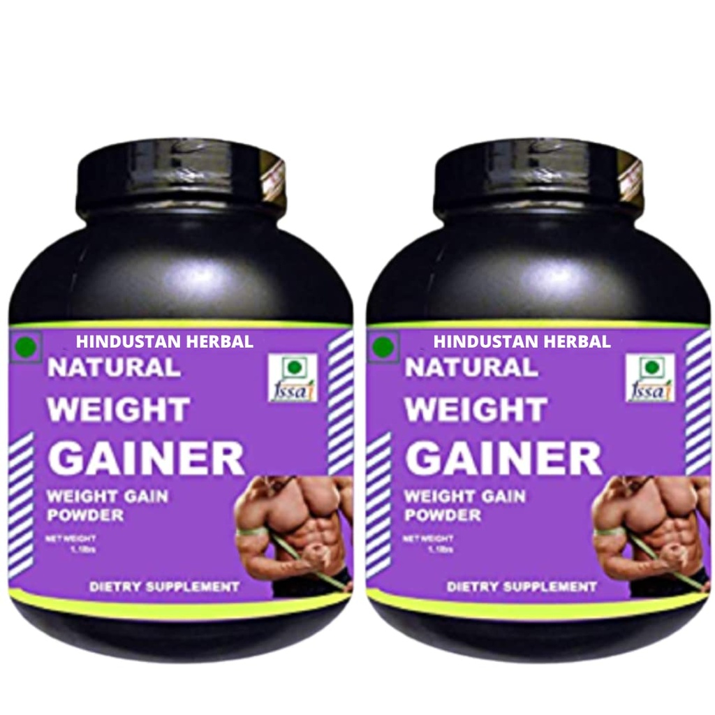Natural Weight Gainer | Muscle Gain Supplements | Ayurvedic Product | Flavor Strawberry | Pack of 2
