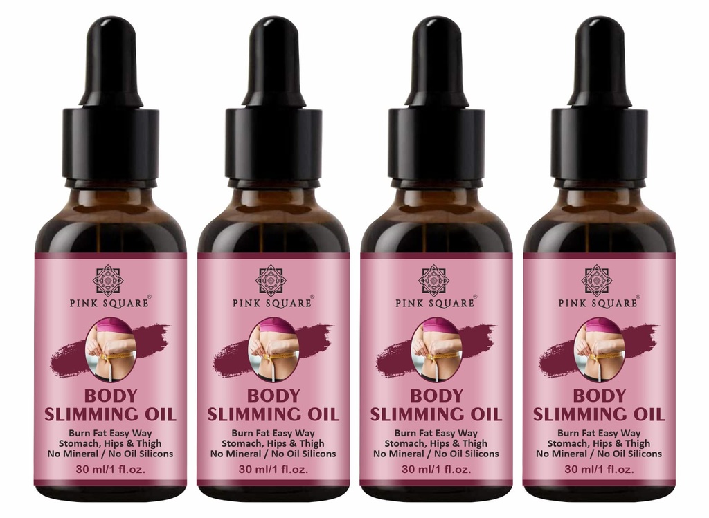 Green Tea & Garcinia Extract Natural Body Fat Slimming Oil To Loss Weight Pack of 4 of 30ML(120ML)