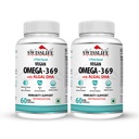 Swisslife Forever Omega 3-6-9 Vegan Supplement | Plant-Based Algal Oil | Supports Heart, Brain, Eye, Skin, Hair, Muscle & Bone Health | Natural Nutrition for Men & Women | 60 Veg Capsules (Pack of 2)