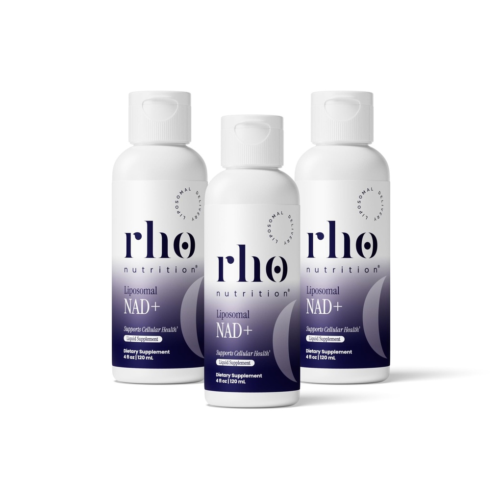 Rho Nutrition Liposomal NAD+ – Integratore Liquido Progettato per aiutare l'assorbimento – Forma attiva di NAD+ Aiuta a sostenere la salute cellulare normale, l'invecchiamento sano, il metabolismo energetico e la vitalità – 3 pacchetto
