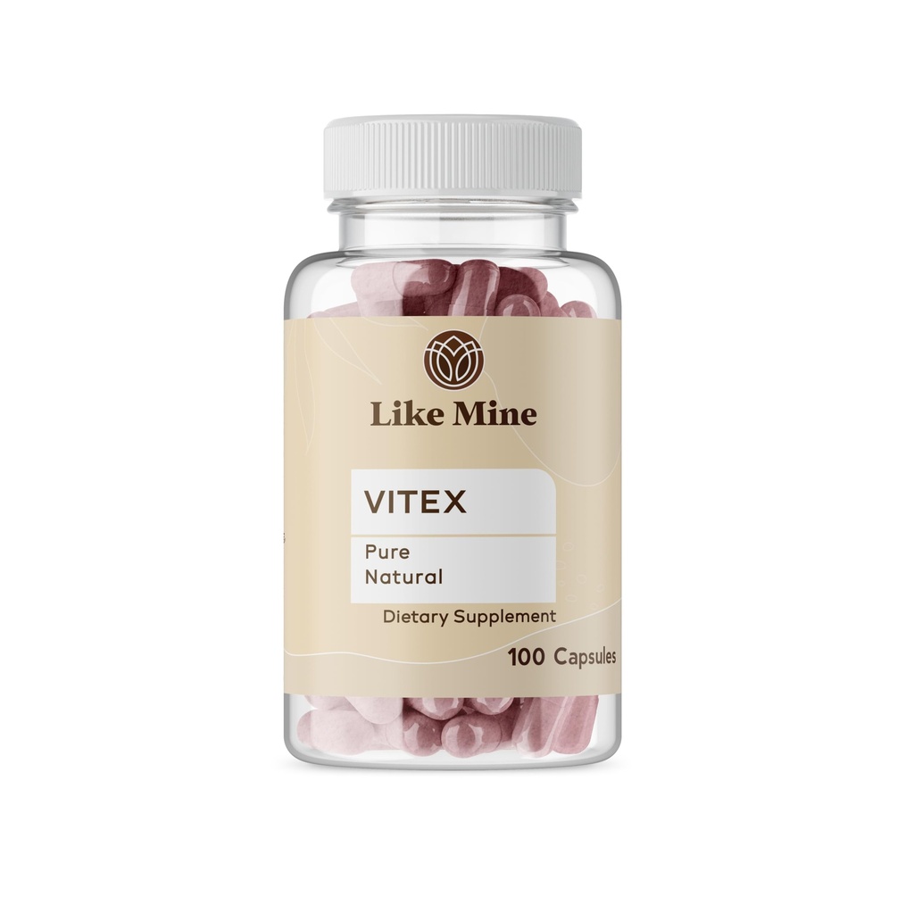 Comme Mine Vitex (100 Capsules), Pure & Natural, Pas d'additifs ou de charges, supplément à base de plantes