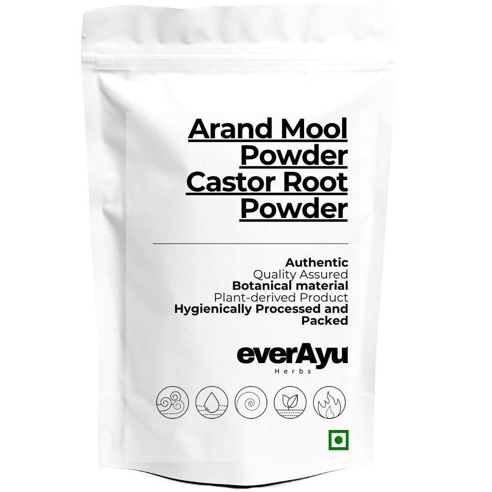 Arand Mool Powder 250gm – Castor Root Powder | Arandi Jadd | Erand Mool | Ricinus communis | Natural Herbal | 250gm Pack