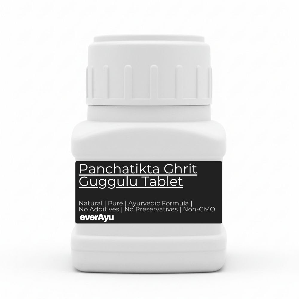 Panchatikta Ghrit Guggulu Tablet (पंचतिक्त घृत गुग्गुलु) – Ayurvedic Herbal Formula for Natural Cleansing & Balance 50 Gms - 80 Tablets