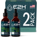 E2H Chlorophyll Flüssigkeitstropfen - Energie-Booster, Verdauung, Immunsystem Unterstützung und interner Deodorant - Vegan - Glutenfrei - Non-GMO - (2 Flaschen)