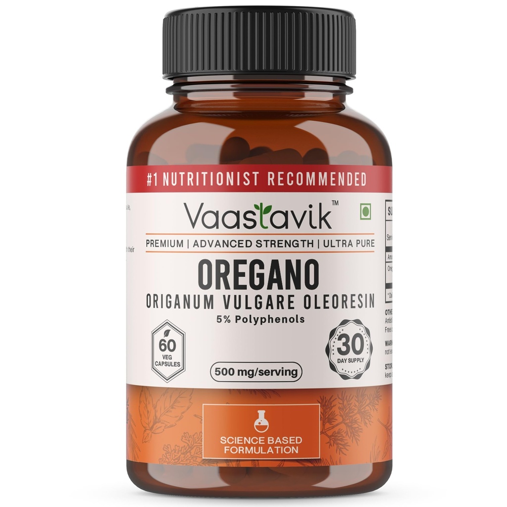 Vaastavik Oregano Supplements 60 Veg Capsules