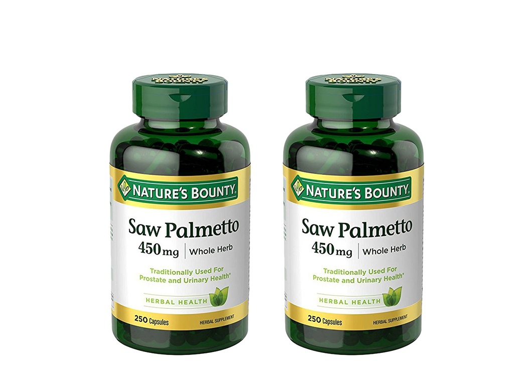 Nature's Bounty Saw Palmetto 450 mg Kapseln 250 ea (Pack von 2)