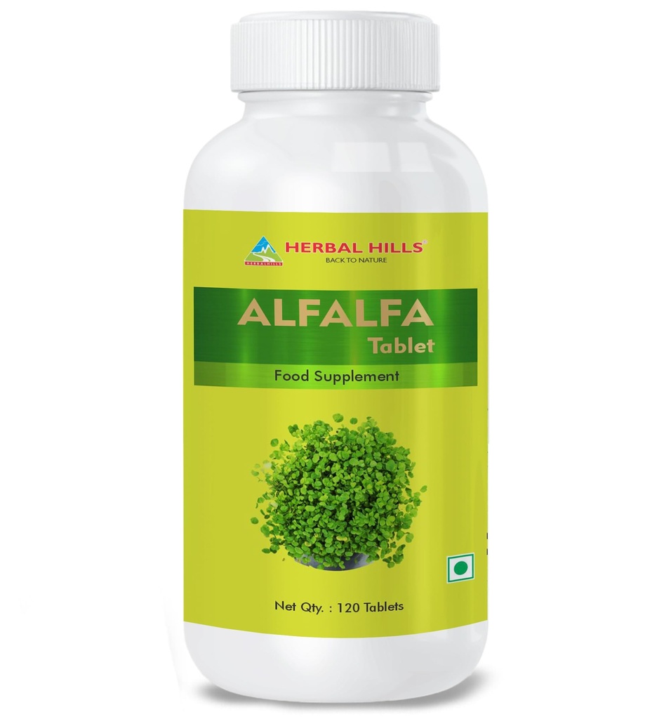Herbal Hills Alfalfa Tablets 120 Capsules