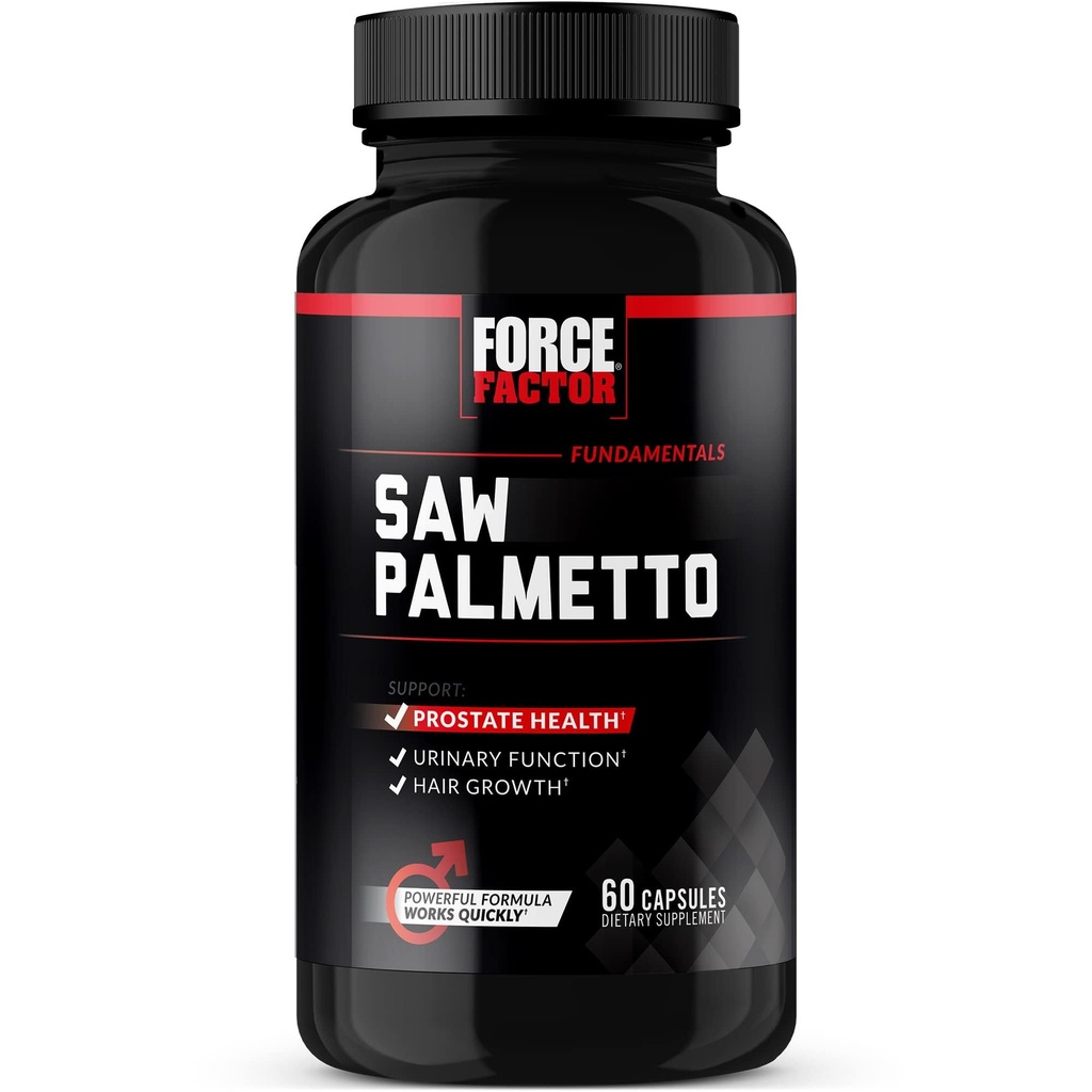 Fattore di Forza ha visto Palmetto per gli uomini, supplemento di prostata per gli uomini per sostenere la funzione urinaria, la crescita della prostata e dei capelli, con BioPerine per assorbimento superiore, 60 capsule