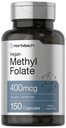 Horbäach Methyl Folate 400 mcg.150 Capsules de végétaliens.