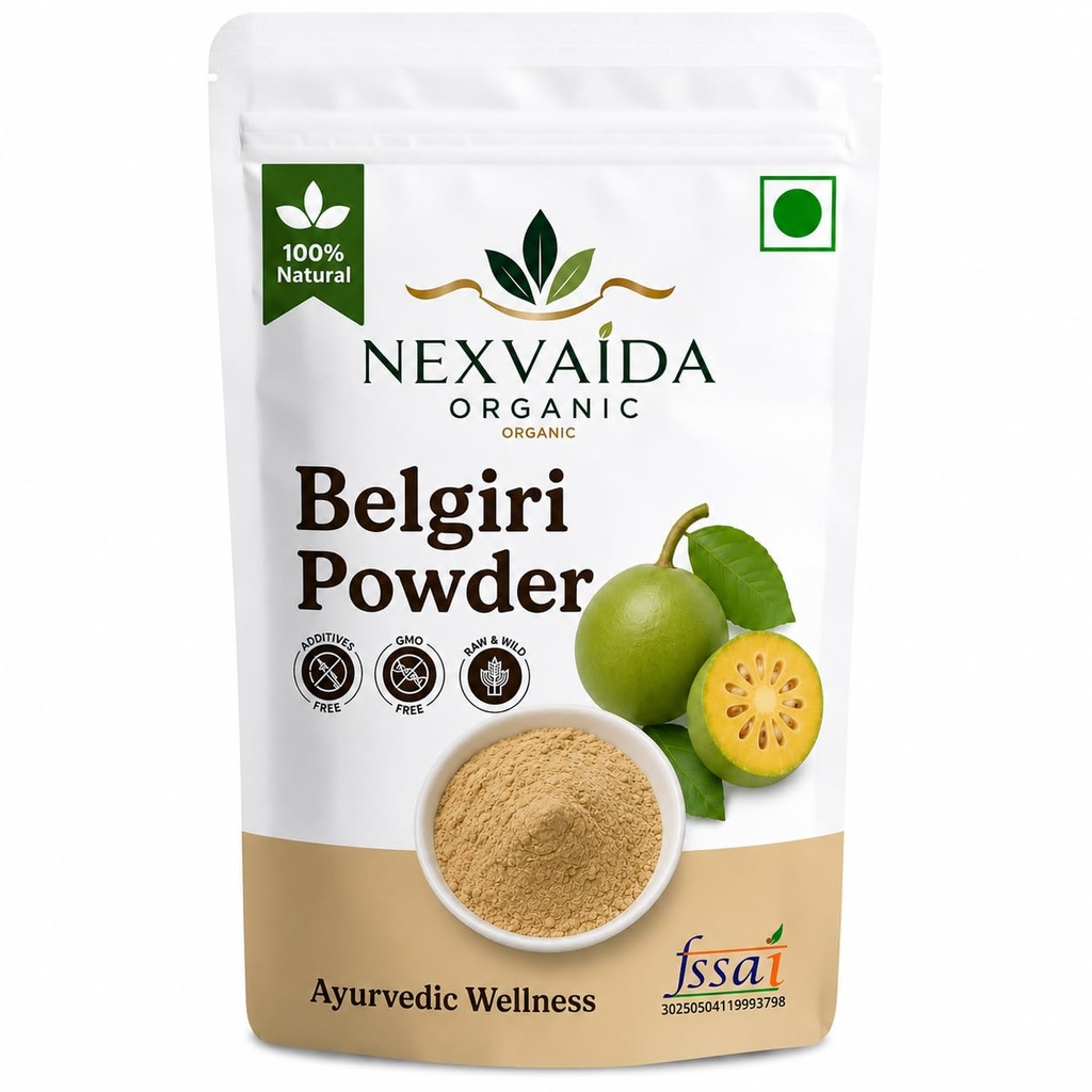 Belgiri Powder| 100% Pure Bael Giri | Aegle Marmelos (Bilva Fruit) Powder | Natural Herbal Fruit | No Added Preservatives (100g)