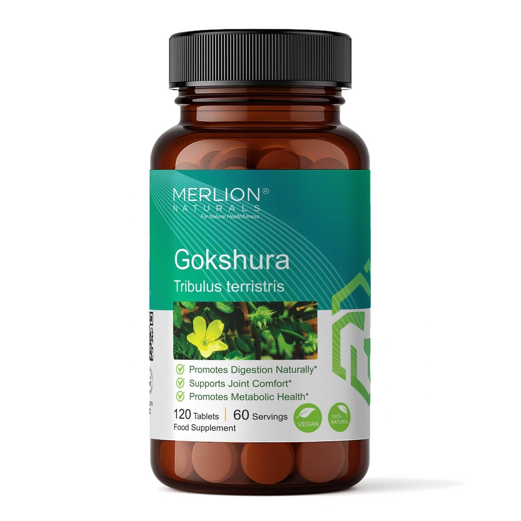 Merlion Naturals Gokshura Tablets, Tribulus terristris, 500mg (120 Tablets)