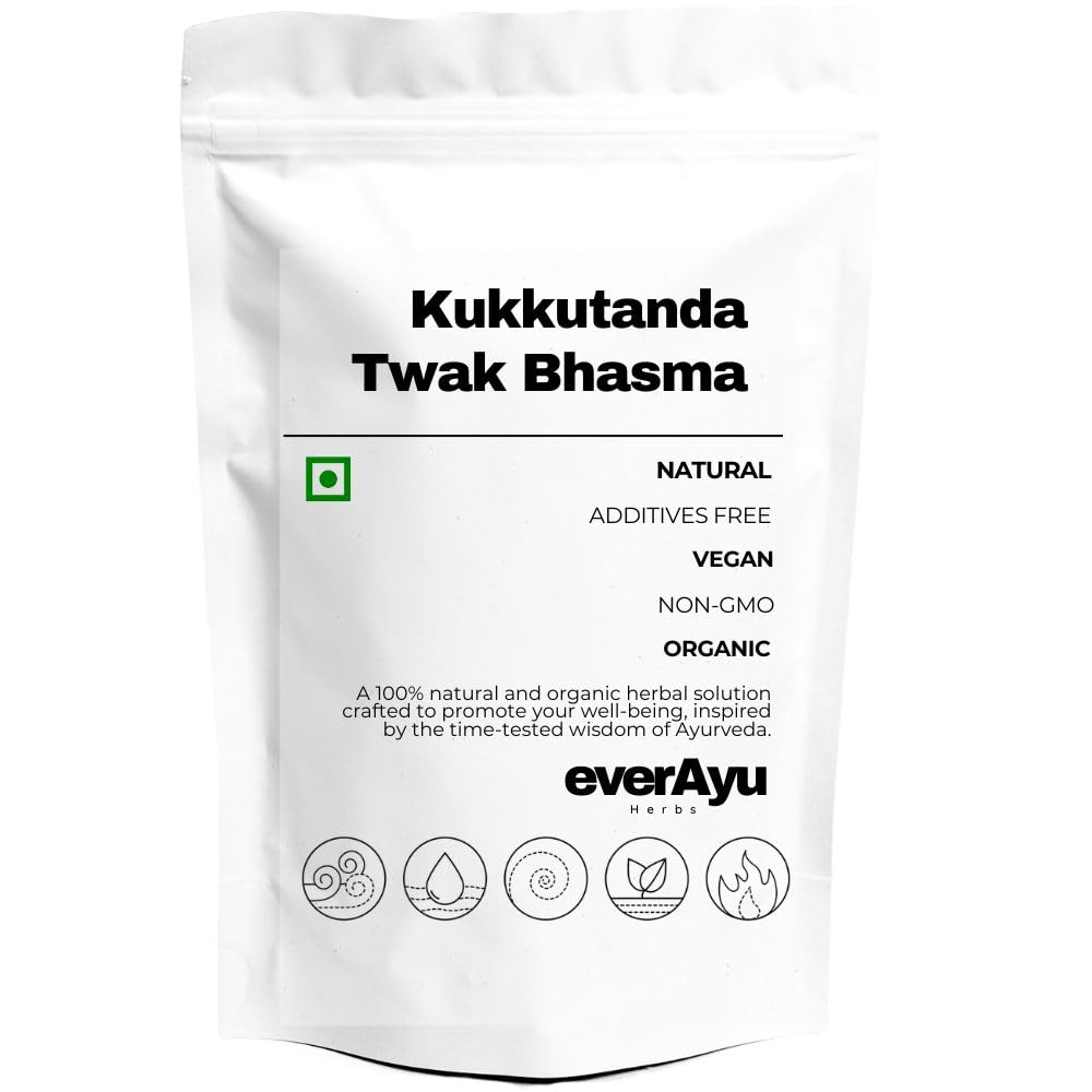 Kukkutanda Twak Bhasma – Kukkutandatvak | Ayurvedic Eggshell Calcium Preparation | Traditional Kukkutanda Bhasma | Fine Calcined Powder | 100gm