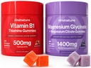 KINDNATURE Power Duo: Magnesium & Vitamin B1 Gummis Bundle – Enhanced Energy & Nerve Support, Delicious & Chewable