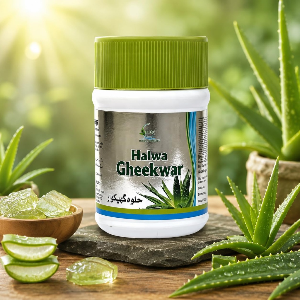 Halwa Gheekwar 500gm Aloe Vera Herbal Dessert for Overall Health & Vitality Traditional Ayurvedic Recipe Supports Digestive & Uterine Health 100% Natural & Preservative-Free