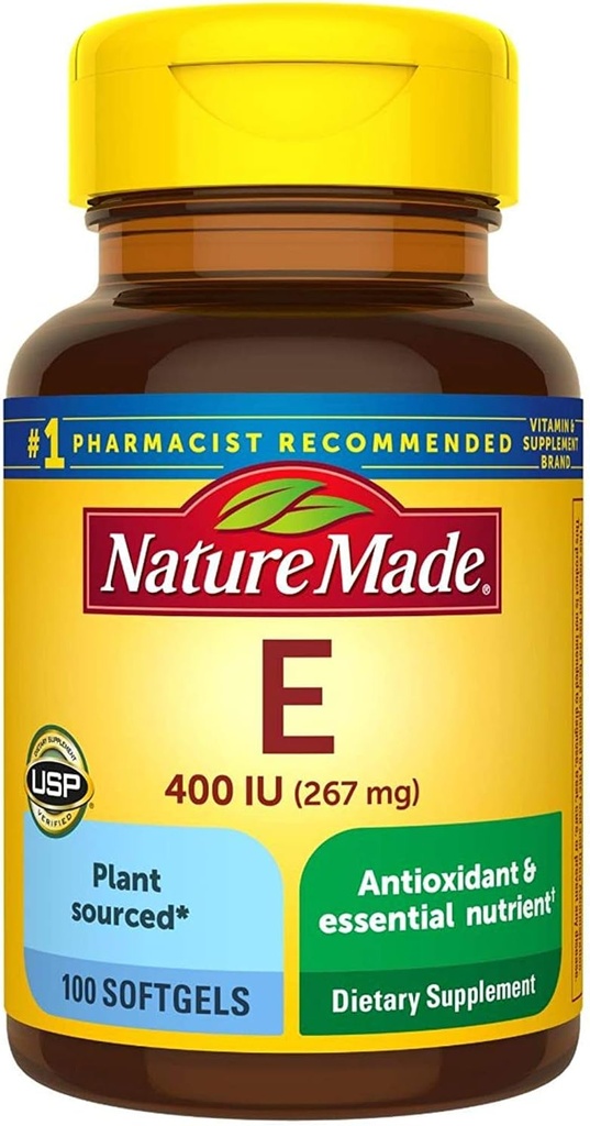 Nature Made Vitamin E 400 I.U. Softgels 100 ea (Pack von 2)