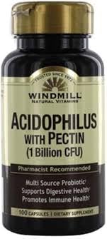 Moulin à vent Acidophilus avec capsules de pectine, 100.0 Compte