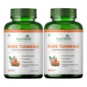 Simply Herbal 800 MG Turmeric Curcumin & Piperine Extract Capsules for Immunity | Immunity Boosters for Adults | Good for Skin & Joint Pains | Natural and Pure Curcuminoids with Bioperine, Pack of 2