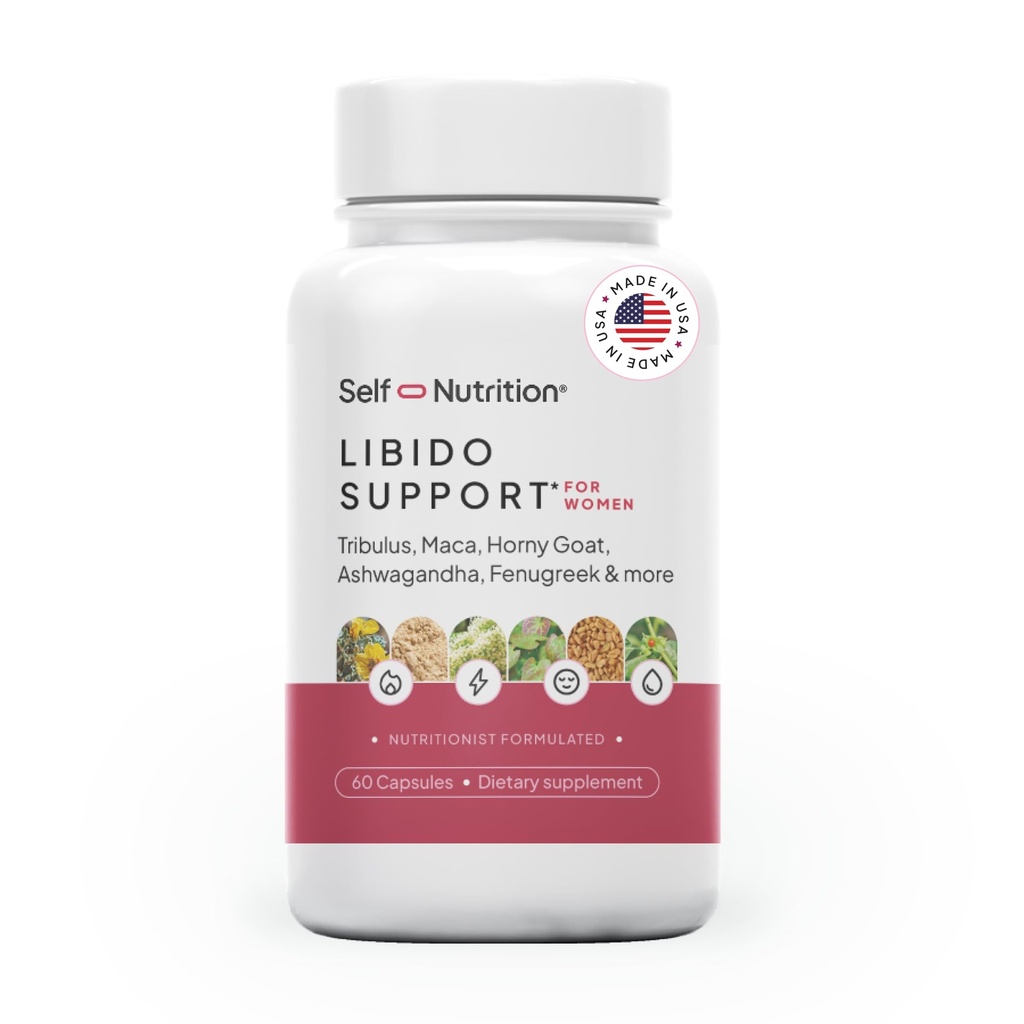 Supporto Libido per le donne, sensibilità e desiderio, Libido Booster per le donne con arrapato Goat Weed, maca, tribulus, ashwagandha & More - Vegan, USA, Keto, Terzi-Party Testing - 60 capsule.