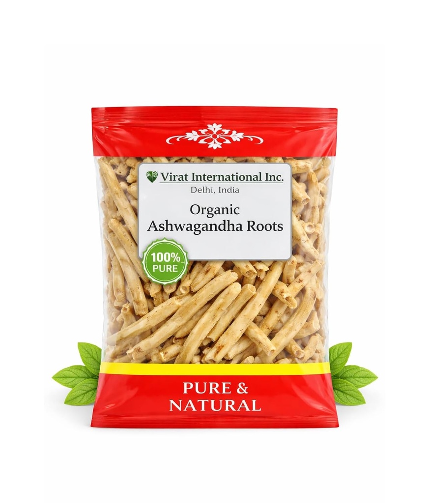 Virat International pure and natural Ashvagandha Roots Whole, best for immunity and body wellnes, Withania Somnifera. (50grams)