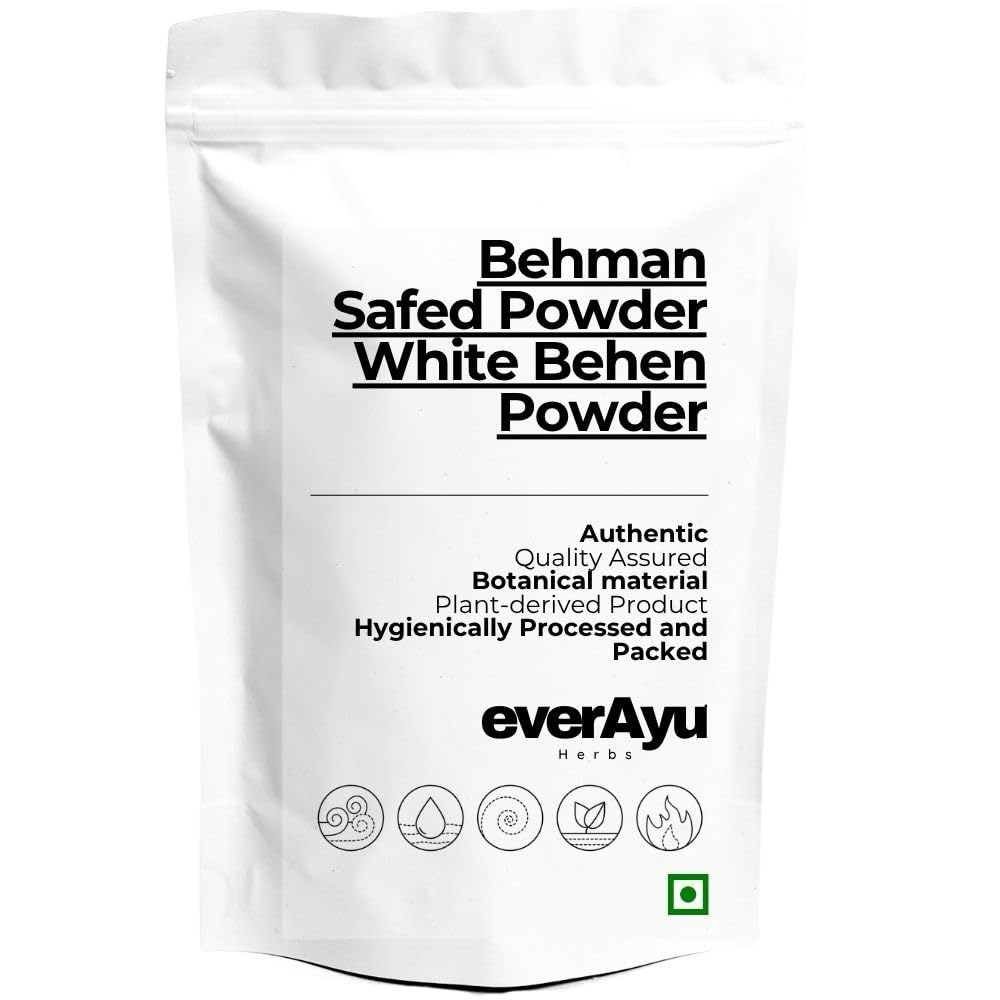 Behman Safed Powder 100gm – White Behen (Centaurea behen Linn) | Pure Behman Safed Churna | Traditional Herbal Powder for Daily Use | 100gm